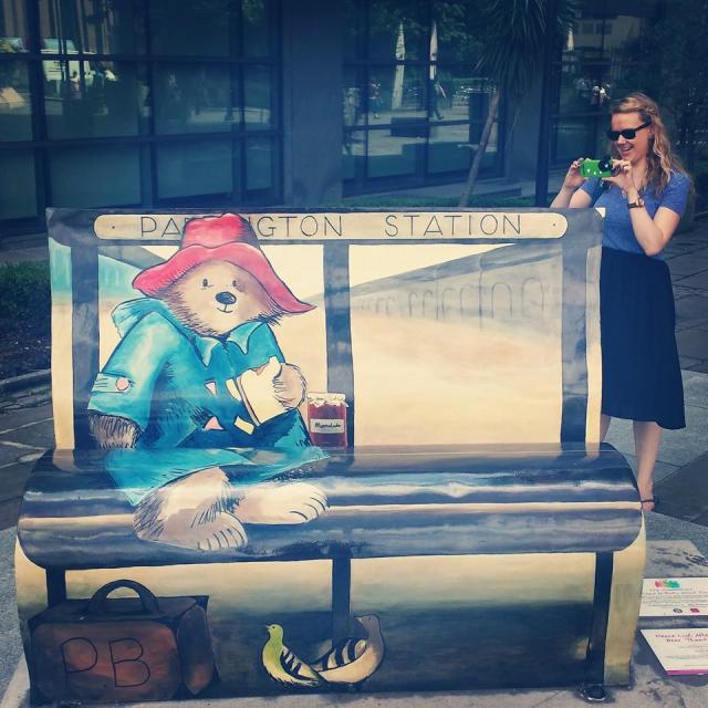 Em and I spent July photographing literary benches around London. This is the Paddington Bear one.